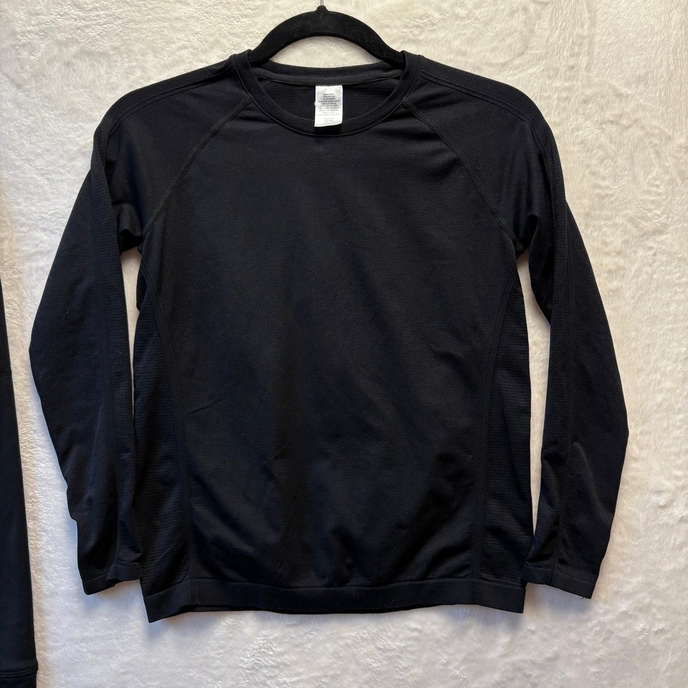 Zella Activewear Set Hoodie Pullover Thumb Hole Black XL(14/16) Kids - Picture 2 of 13